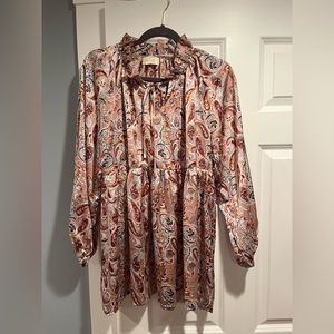 Melloday dusty pink paisley blouse size medium